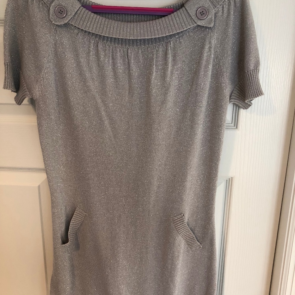 Silver Sparkly Sweater Dress!